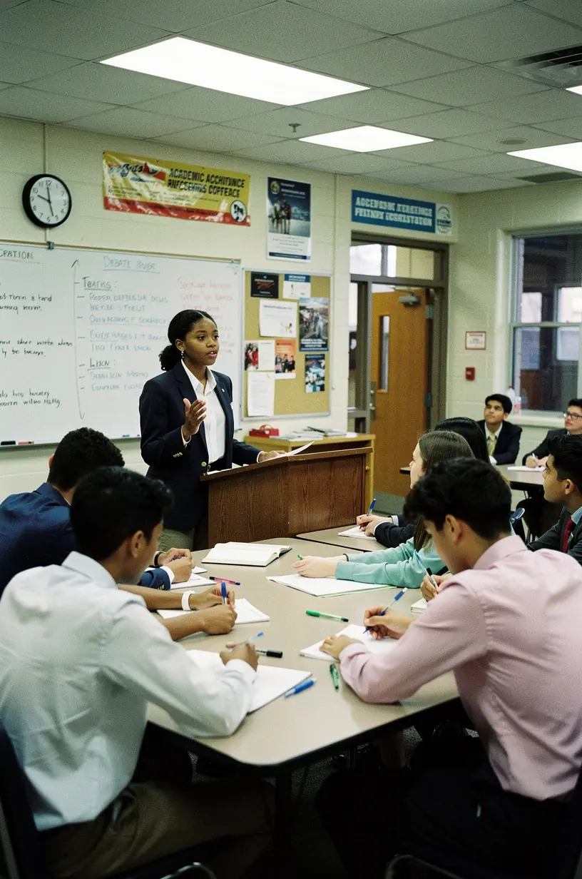 Community members engaged in a meeting discussion.